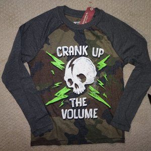 Boys Long Sleeve Camo Graphic Tee